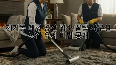 제기동 대형 공간 청소 꿀팁🍯: 사무실 청결 유지 비법 공개!