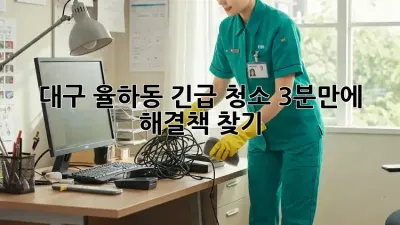 대구 율하동 긴급 청소, 3분만에 해결책 찾기!